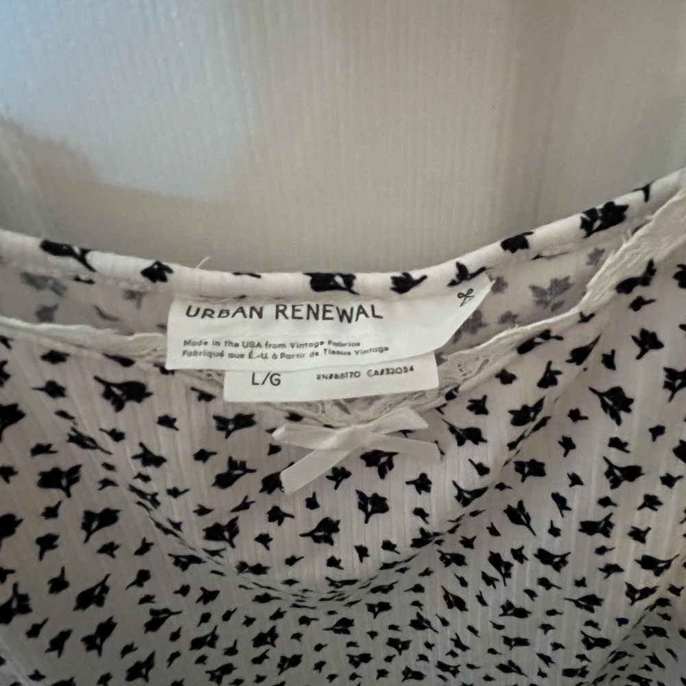 Urban Renewal Monochrome Floral Top